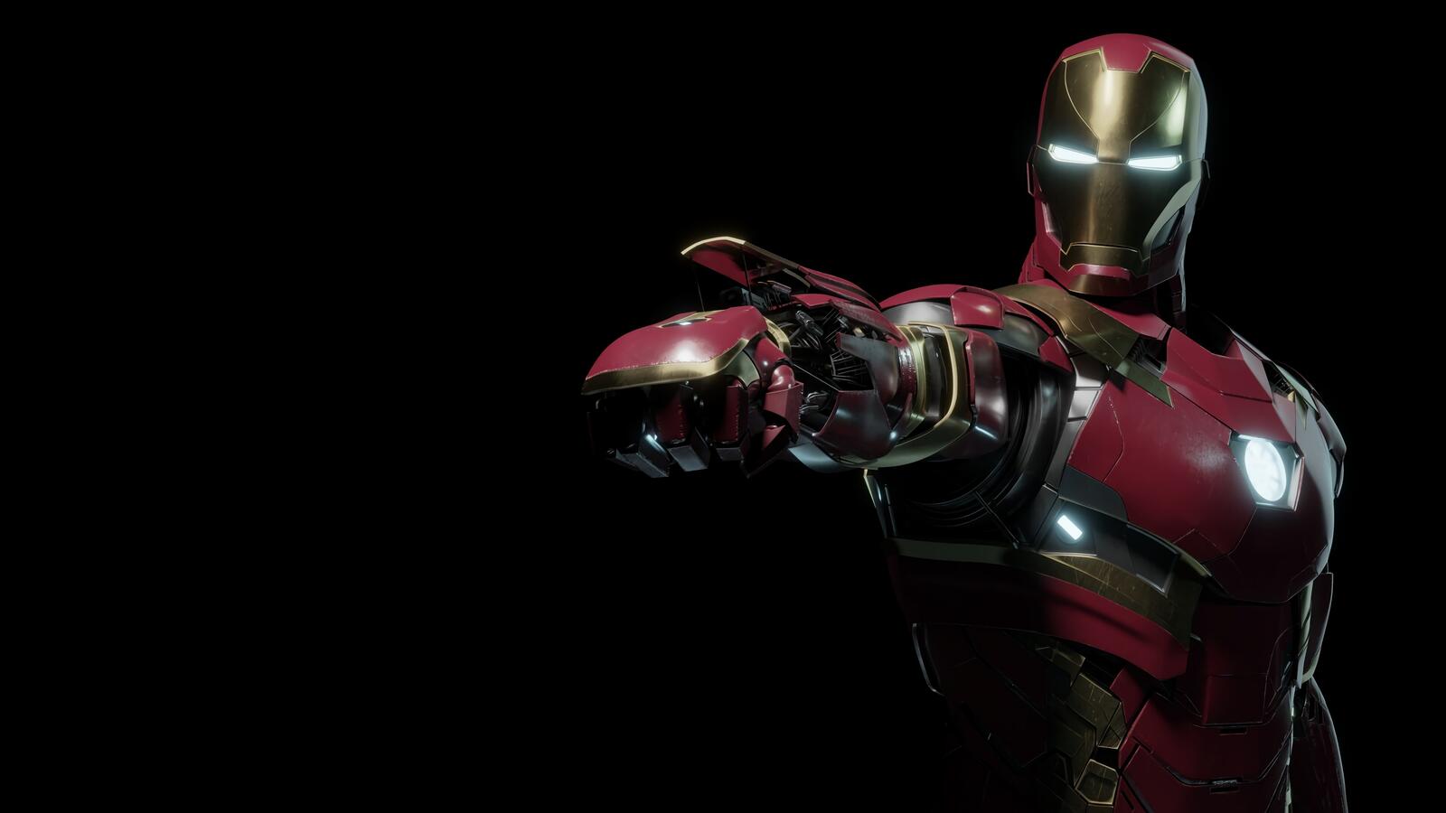 Wallpapers Iron Man suit hand on the desktop