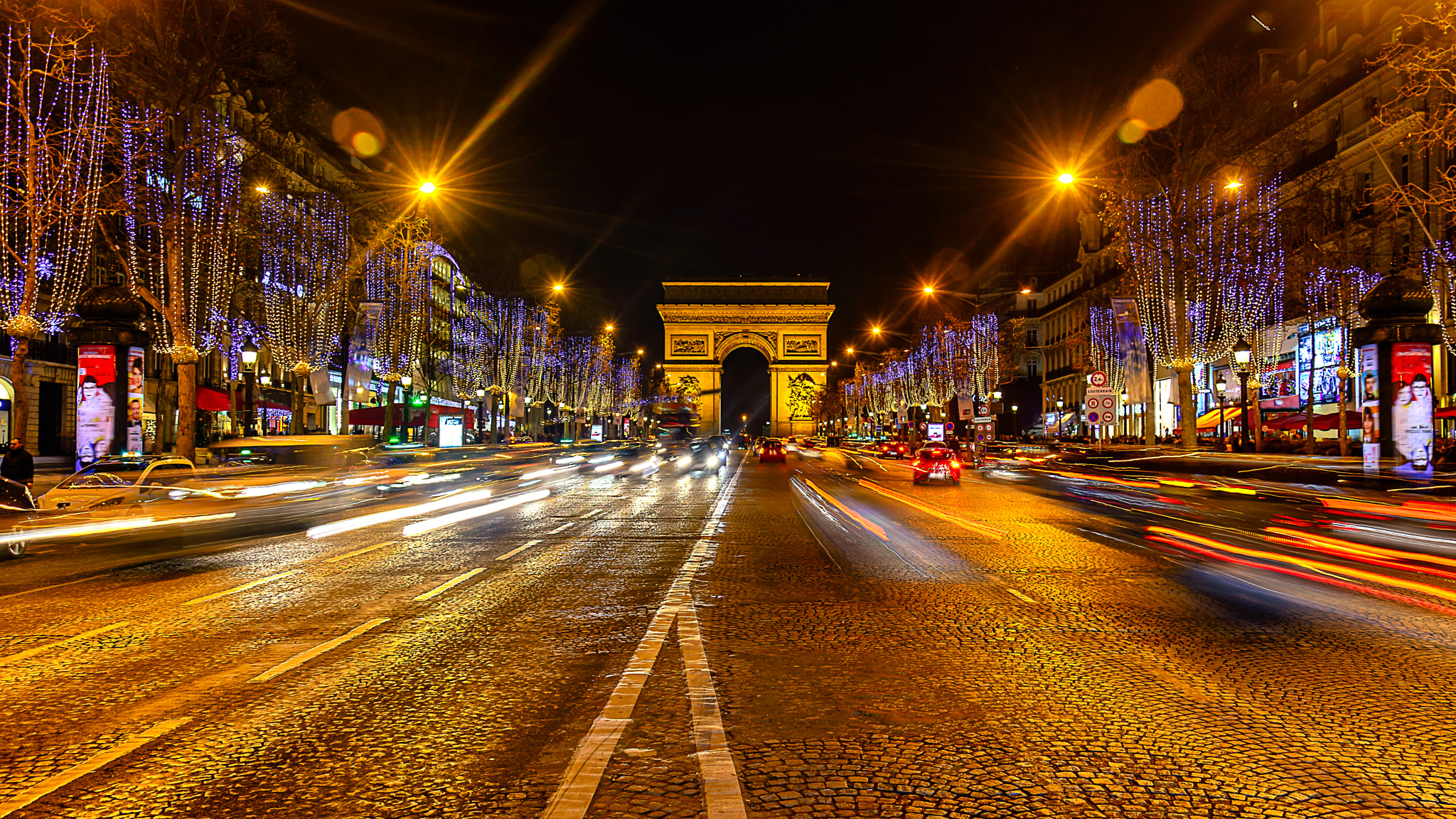 Photo free Paris, lights, night city