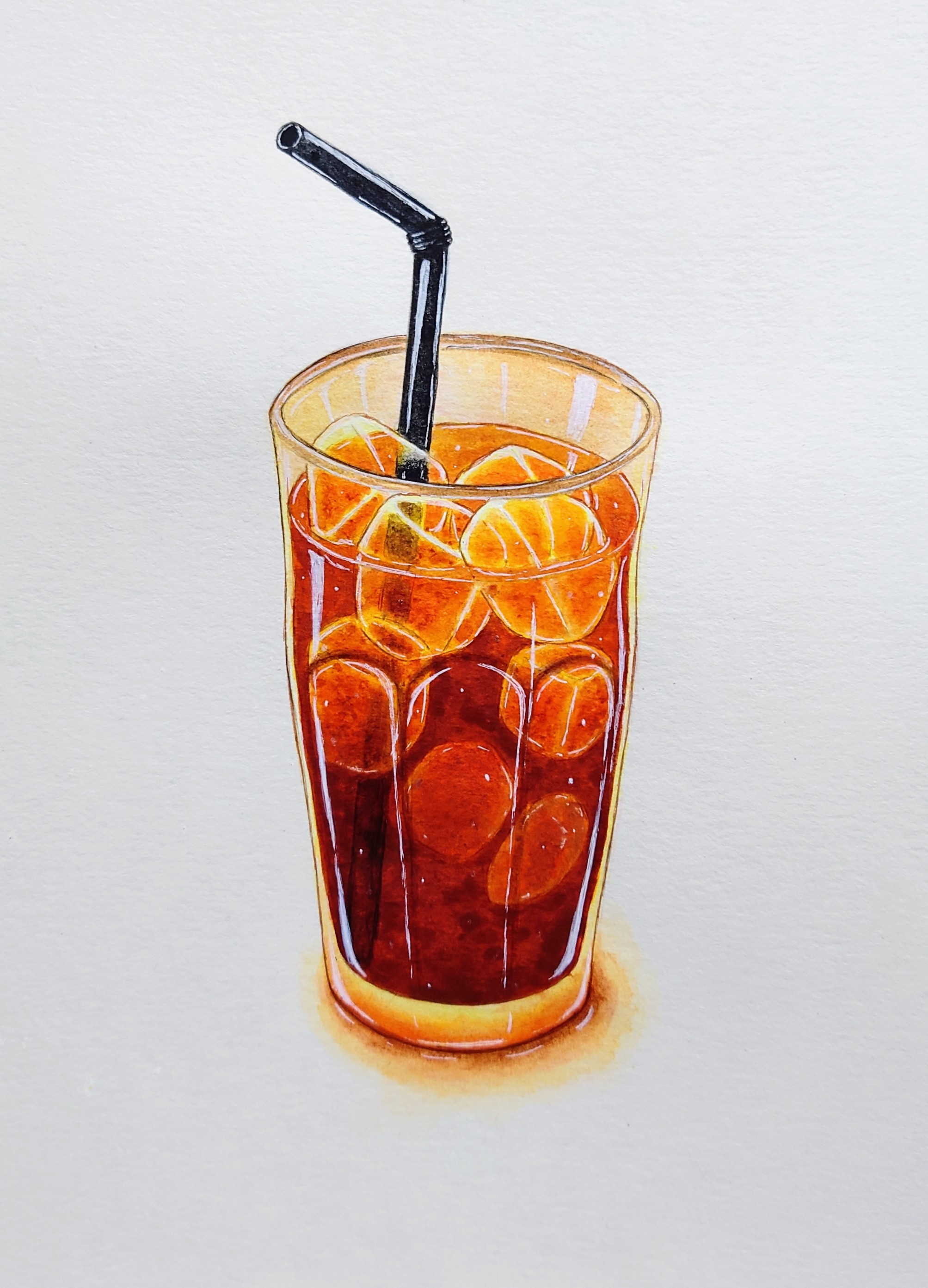 Free photo Drawing of a coca-cola glass