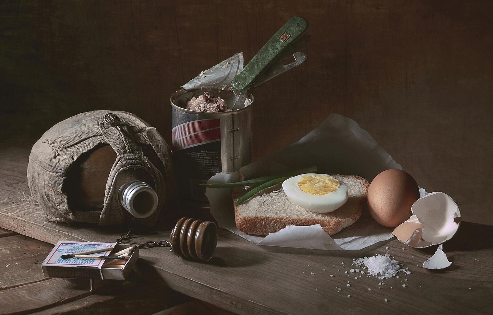 Wallpapers egg bread Breakfast on the desktop