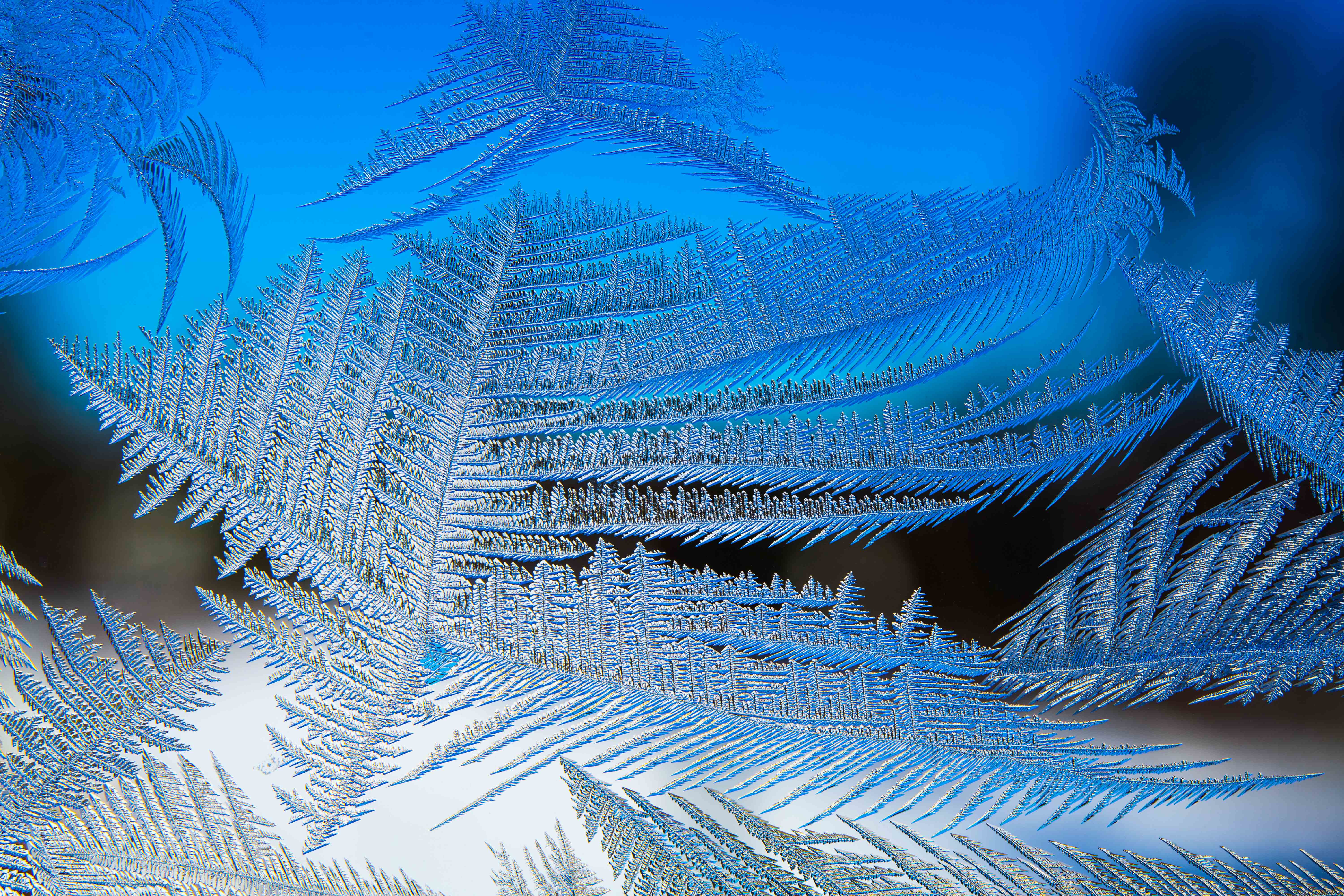 Frosty pattern on glass