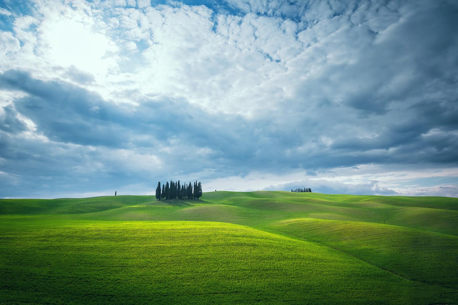 Wallpapers clouds field Italy on the desktop