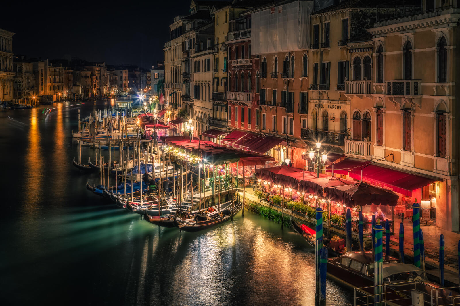 Обои Венеции Италия вечер на рабочий стол