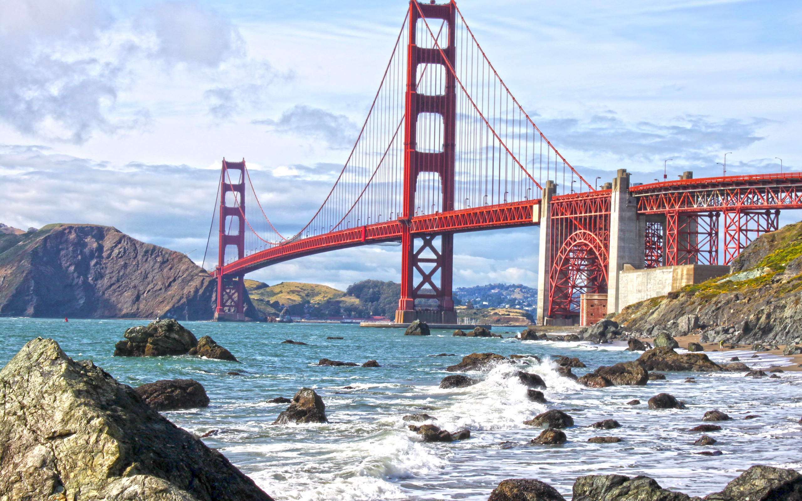 Бесплатное фото Большой мост в  Сан-Франциско