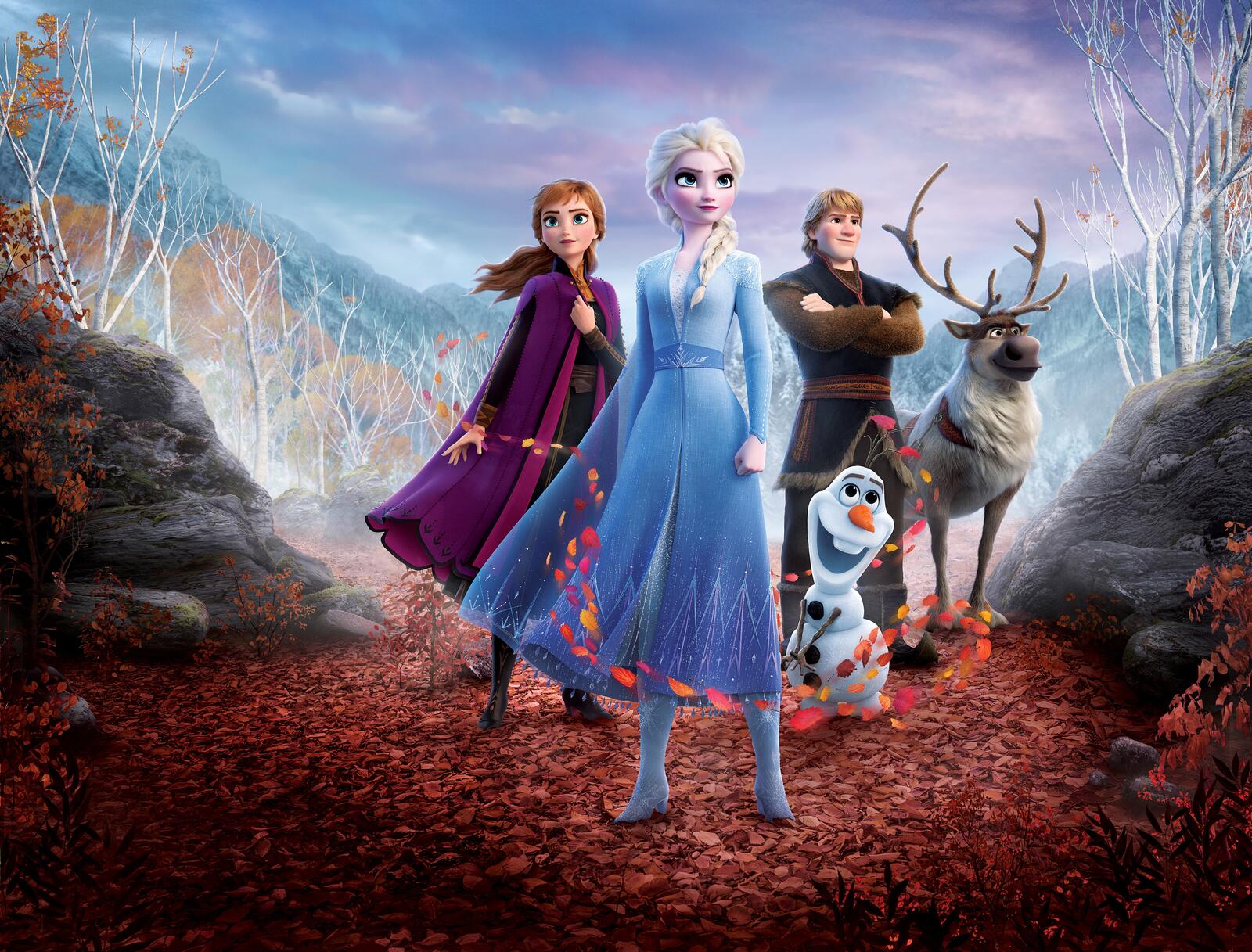 Wallpapers queen Elsa Frozen 2 Anna on the desktop