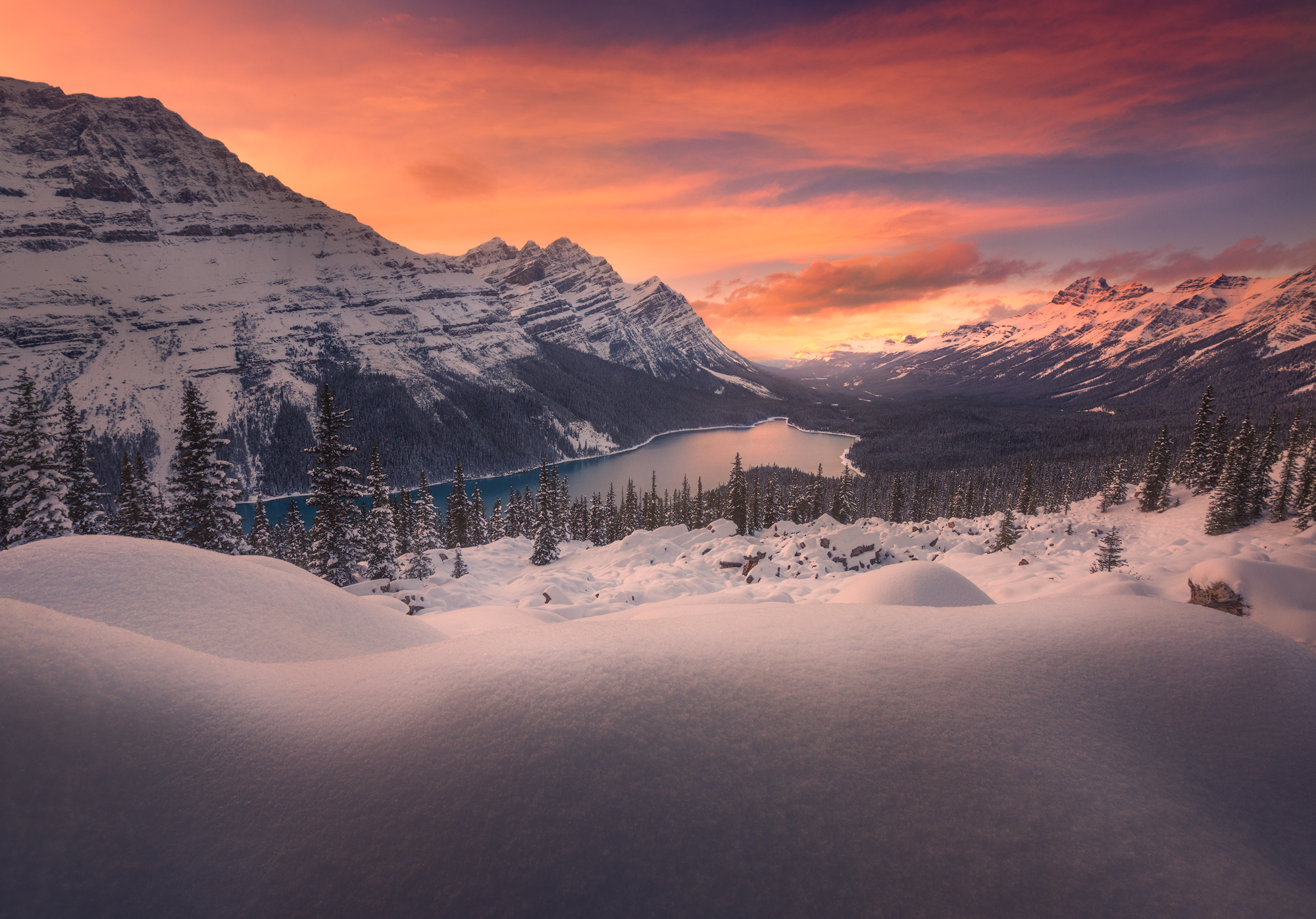 桌面上的壁纸景观 雪 加拿大