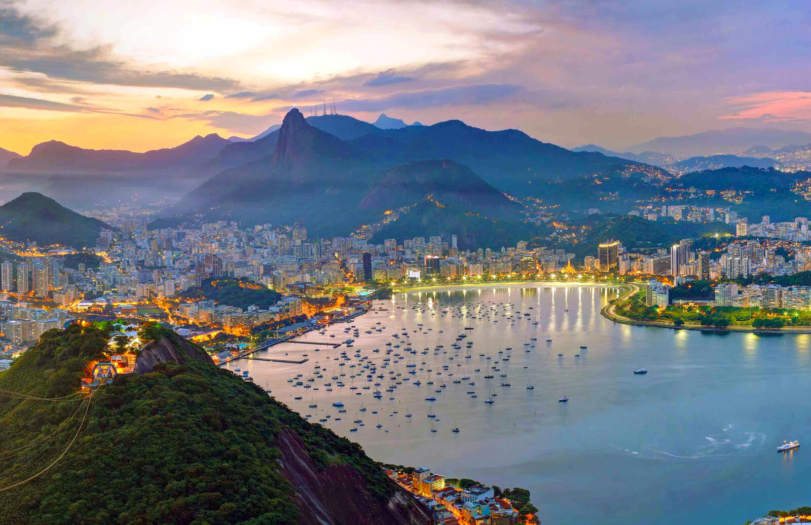 Обои Рио-де-Жанейро море вечер на рабочий стол