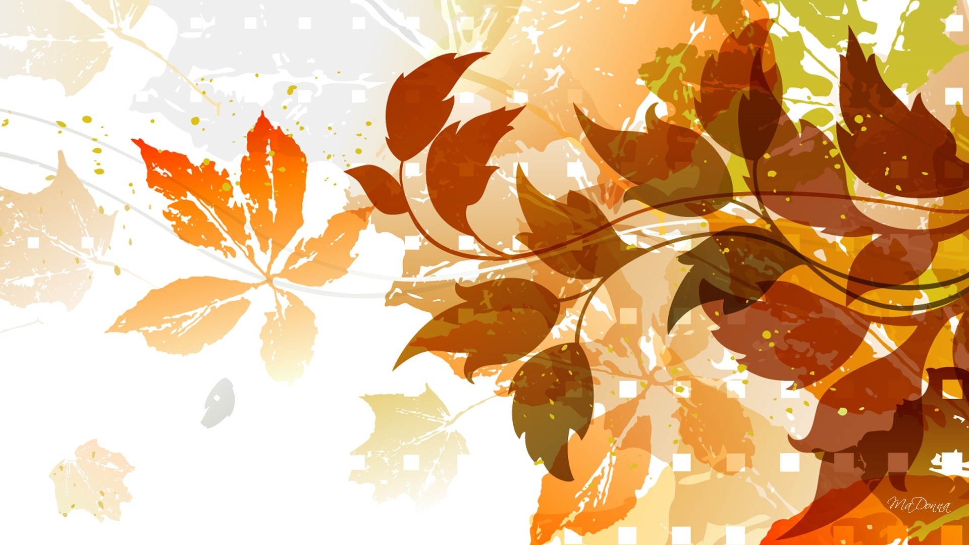 Wallpapers wallpaper autumn leaves vector design on the desktop