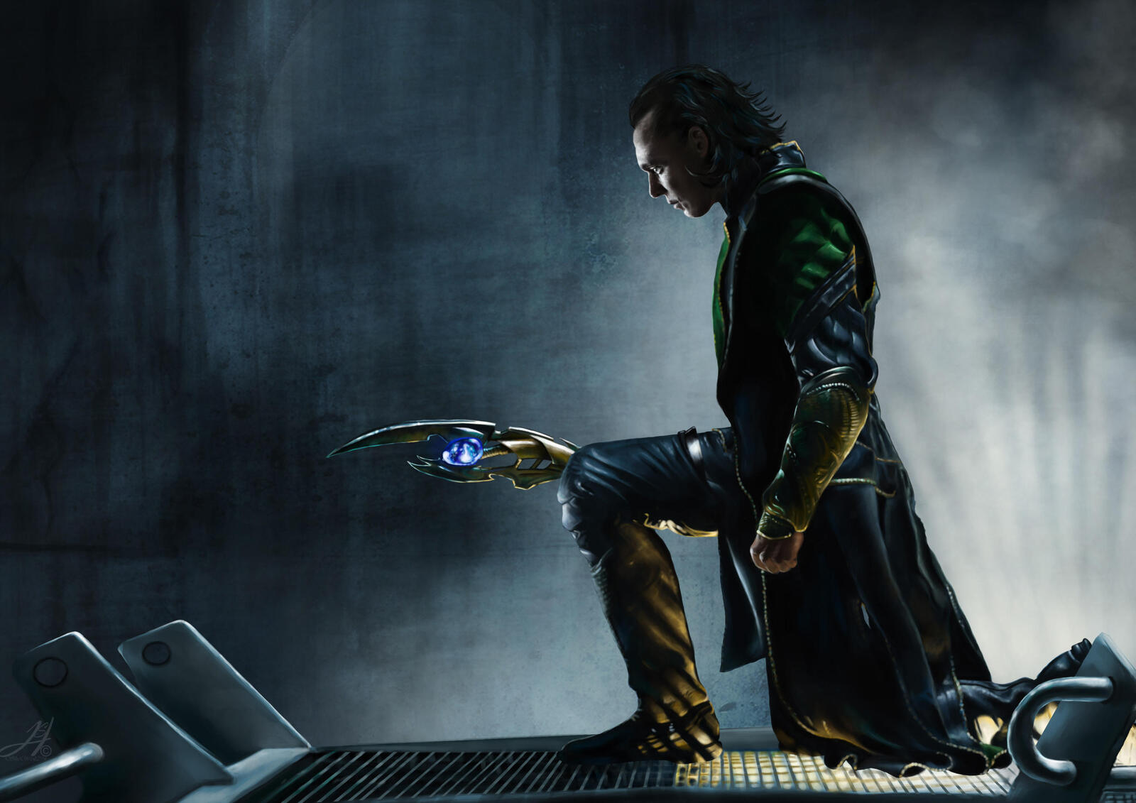 Wallpapers Loki superheroes bowed their knee to the God Loki on the desktop
