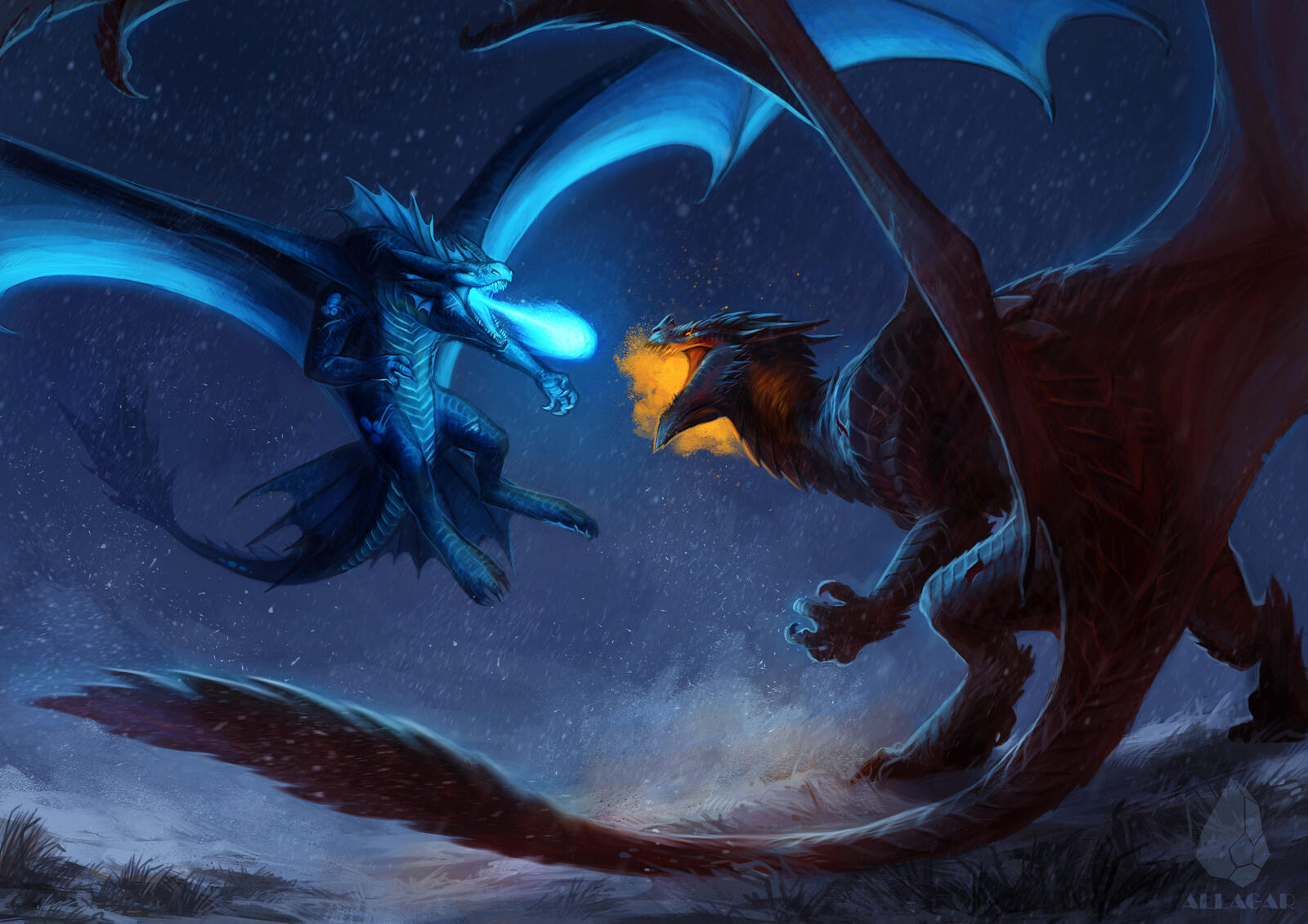 Wallpapers dragons fantasy fiction on the desktop