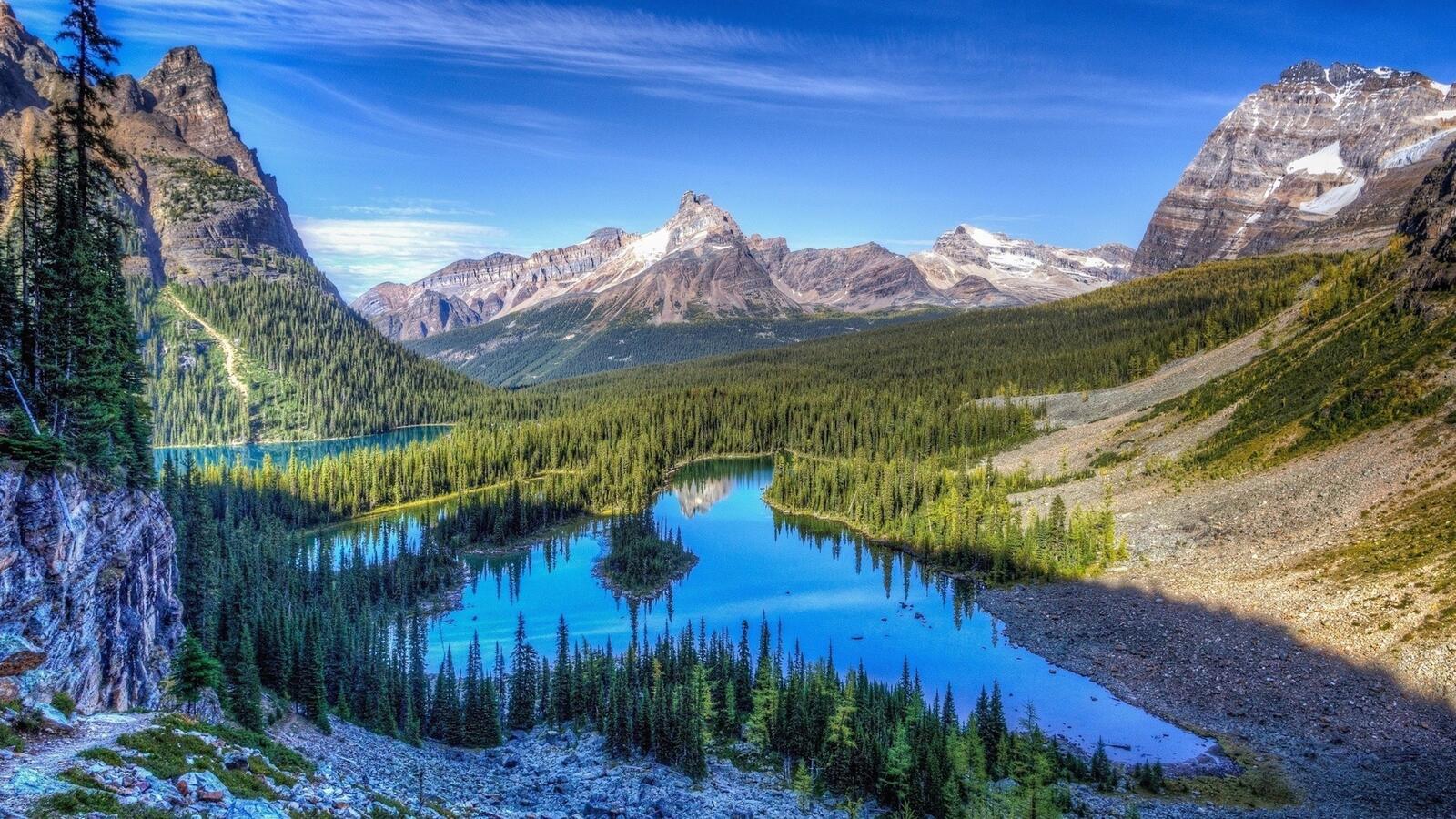 Обои Rocky Mountain National Park горы озеро на рабочий стол