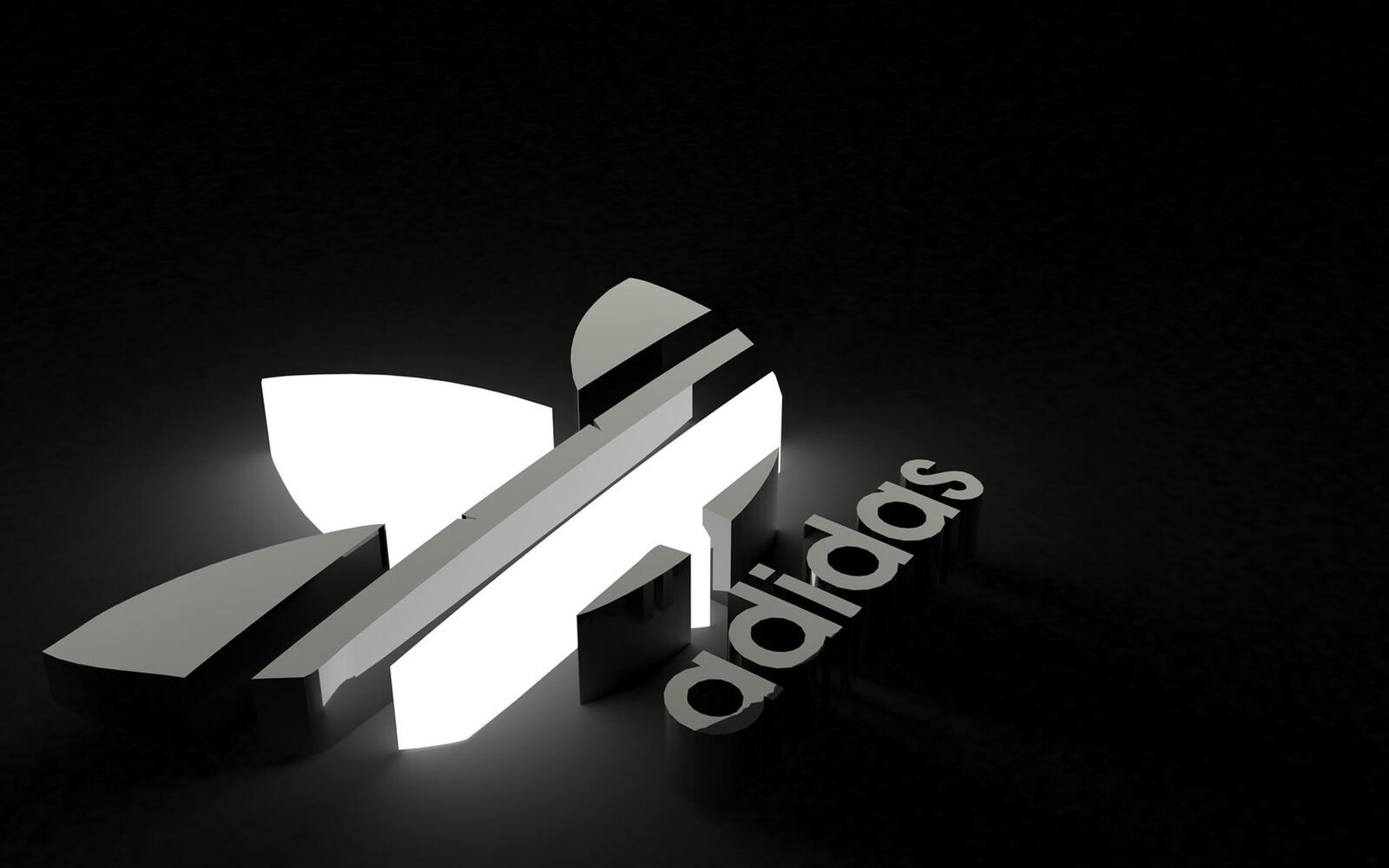 Обои Adidas 3d логотип на рабочий стол