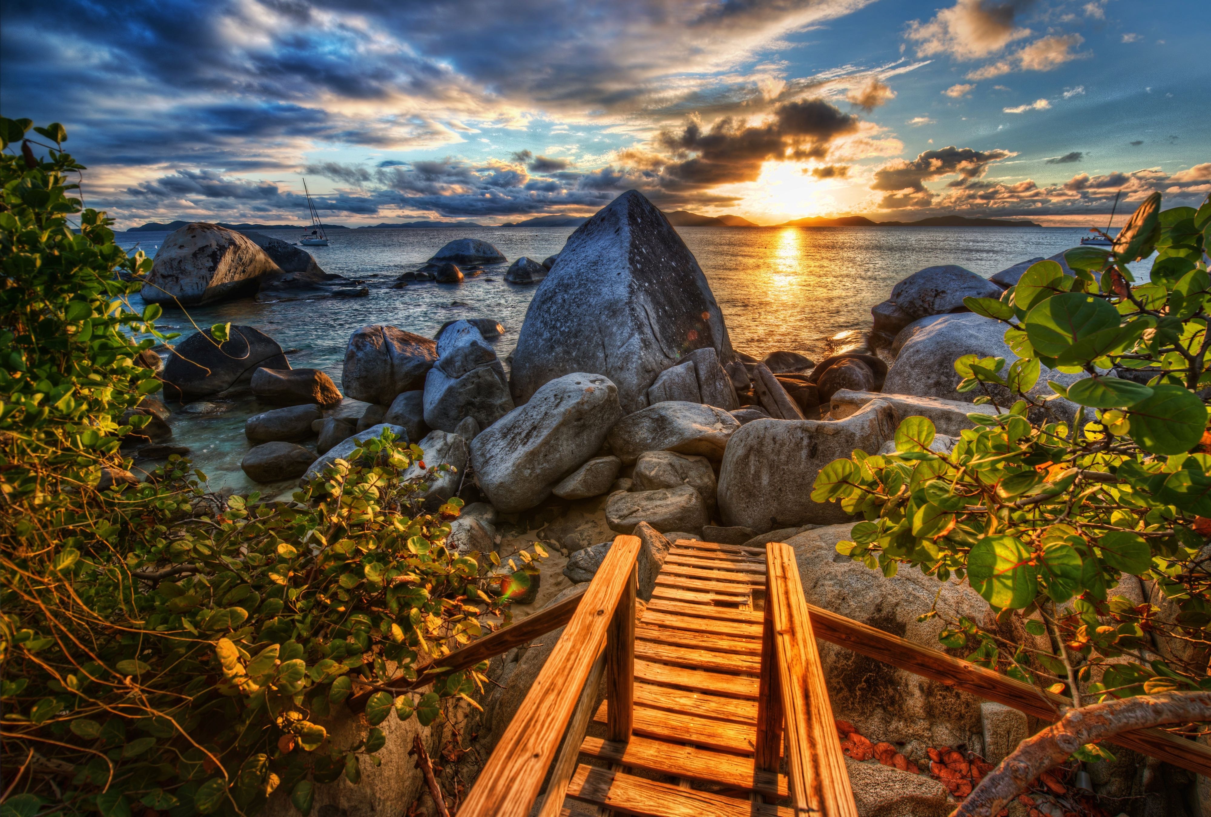 Wallpapers sunny weather stones landscapes on the desktop