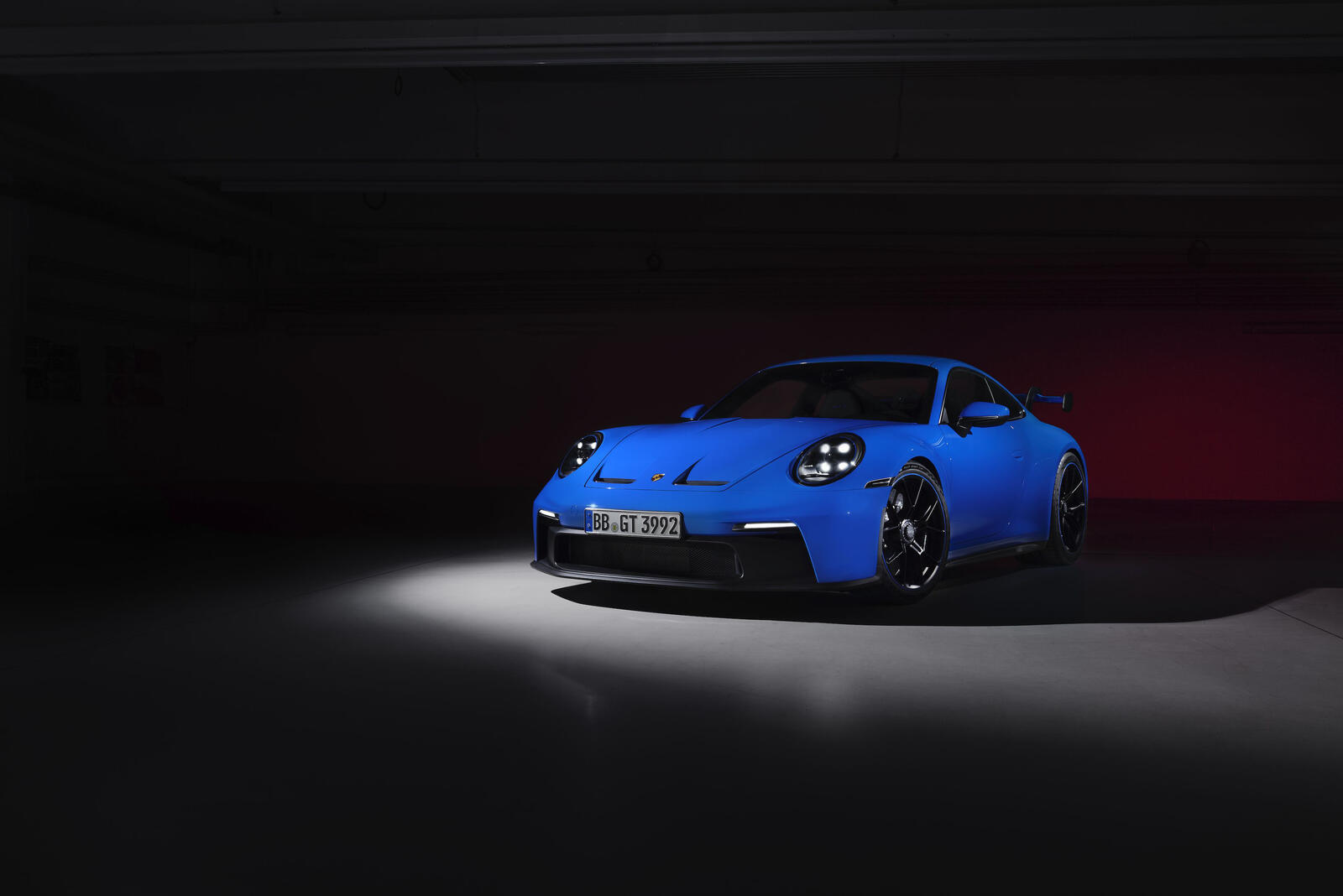 Обои Porsche GT3 синяя машина Porsche на рабочий стол