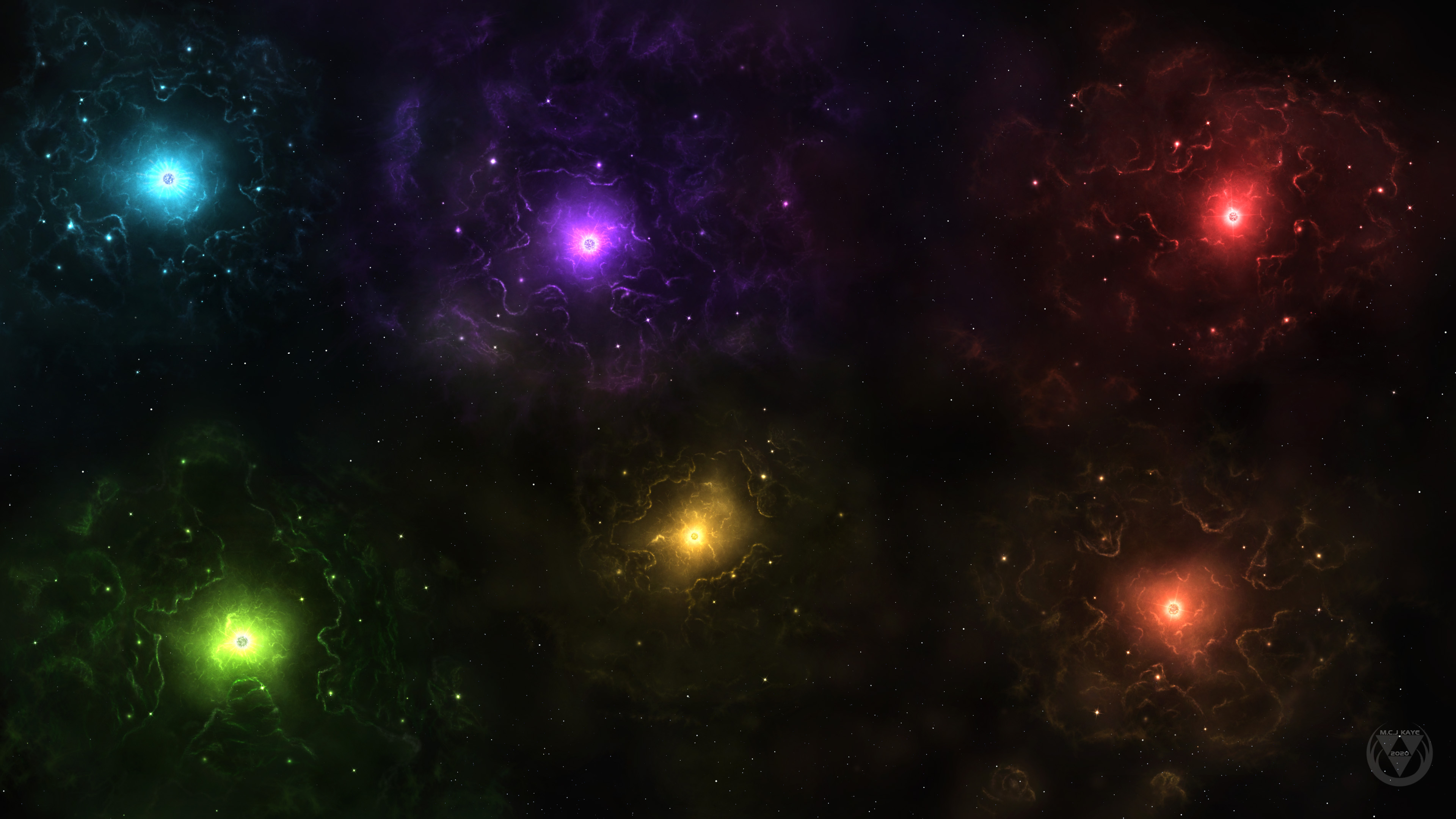 Wallpapers space multicolored stars on the desktop