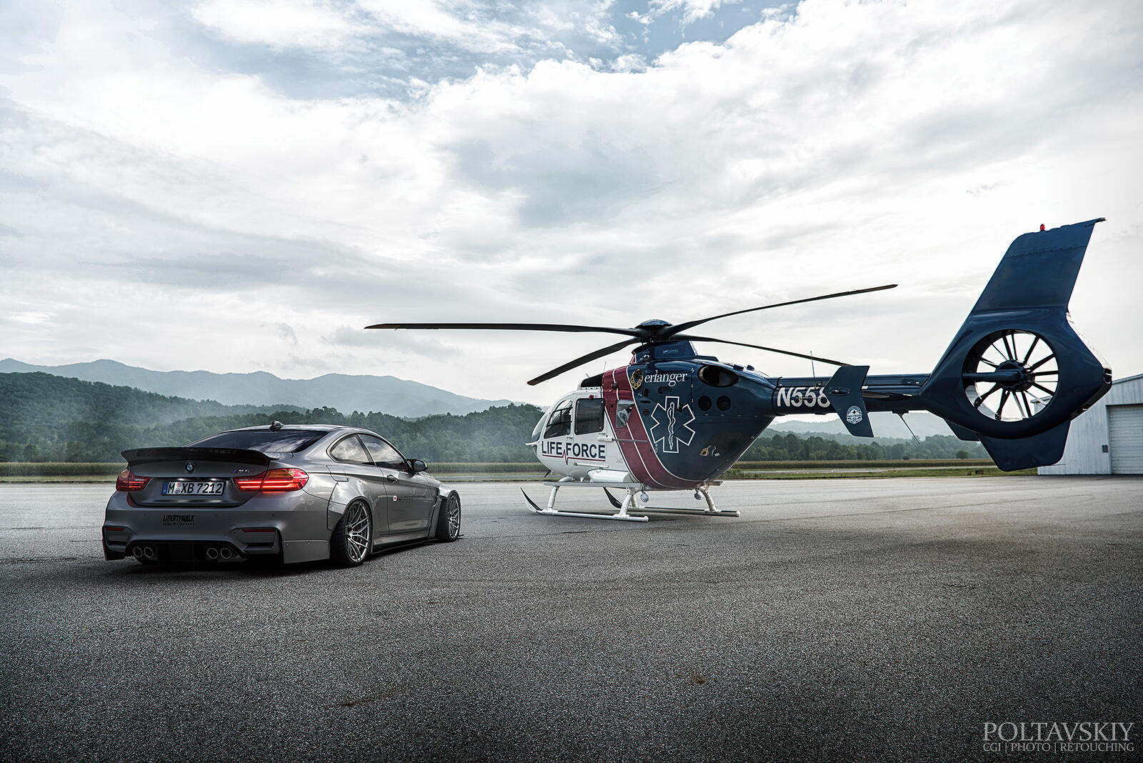 Wallpapers airfield BMW helicopter on the desktop