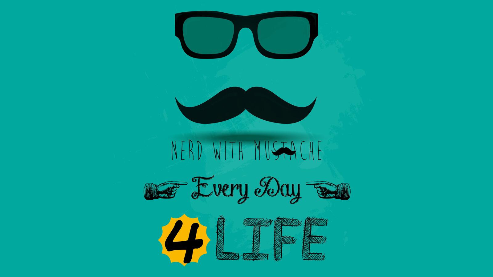 Wallpapers mustache typography comments on the desktop