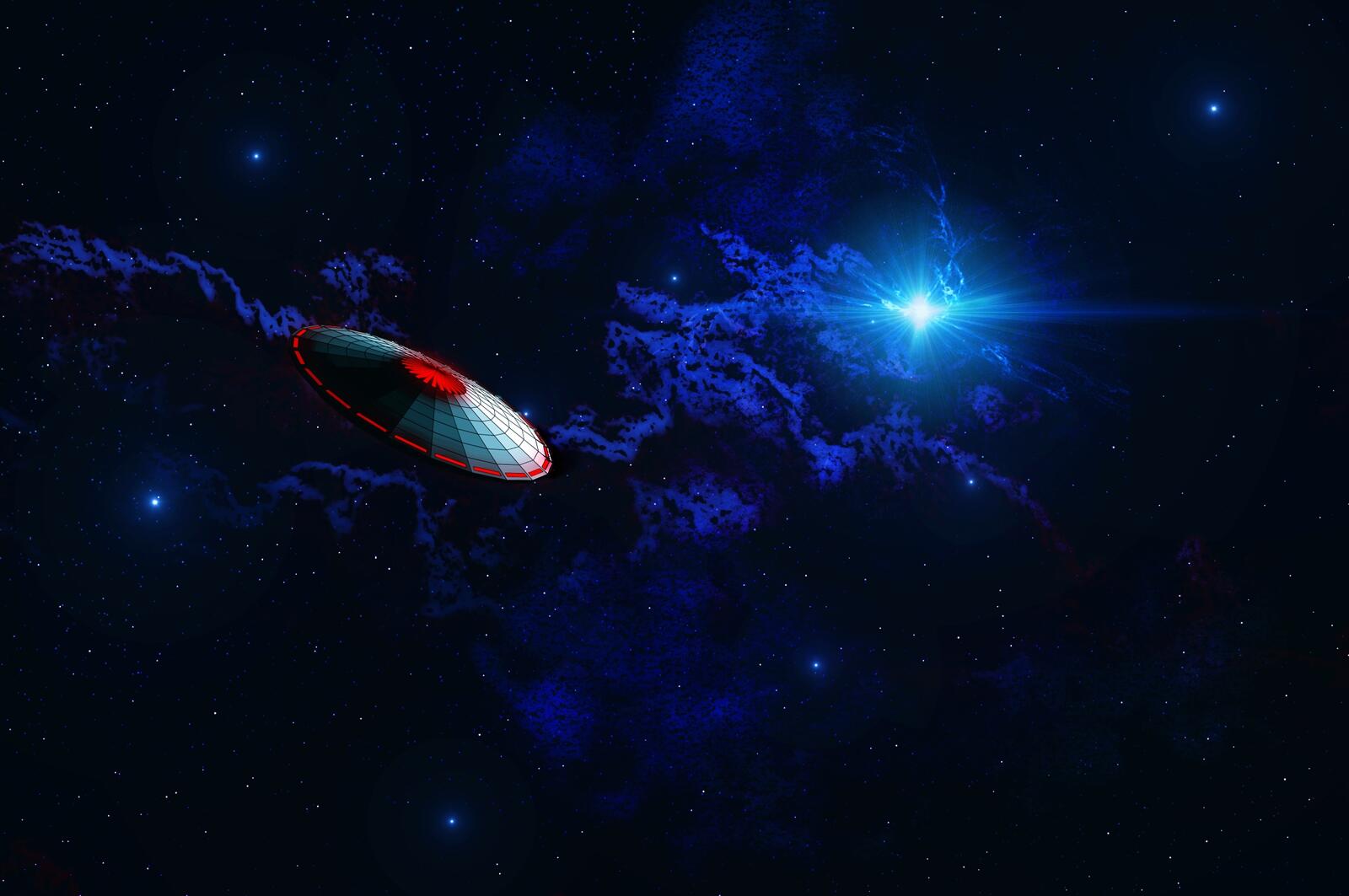 Wallpapers weightlessness vacuum flying saucer on the desktop