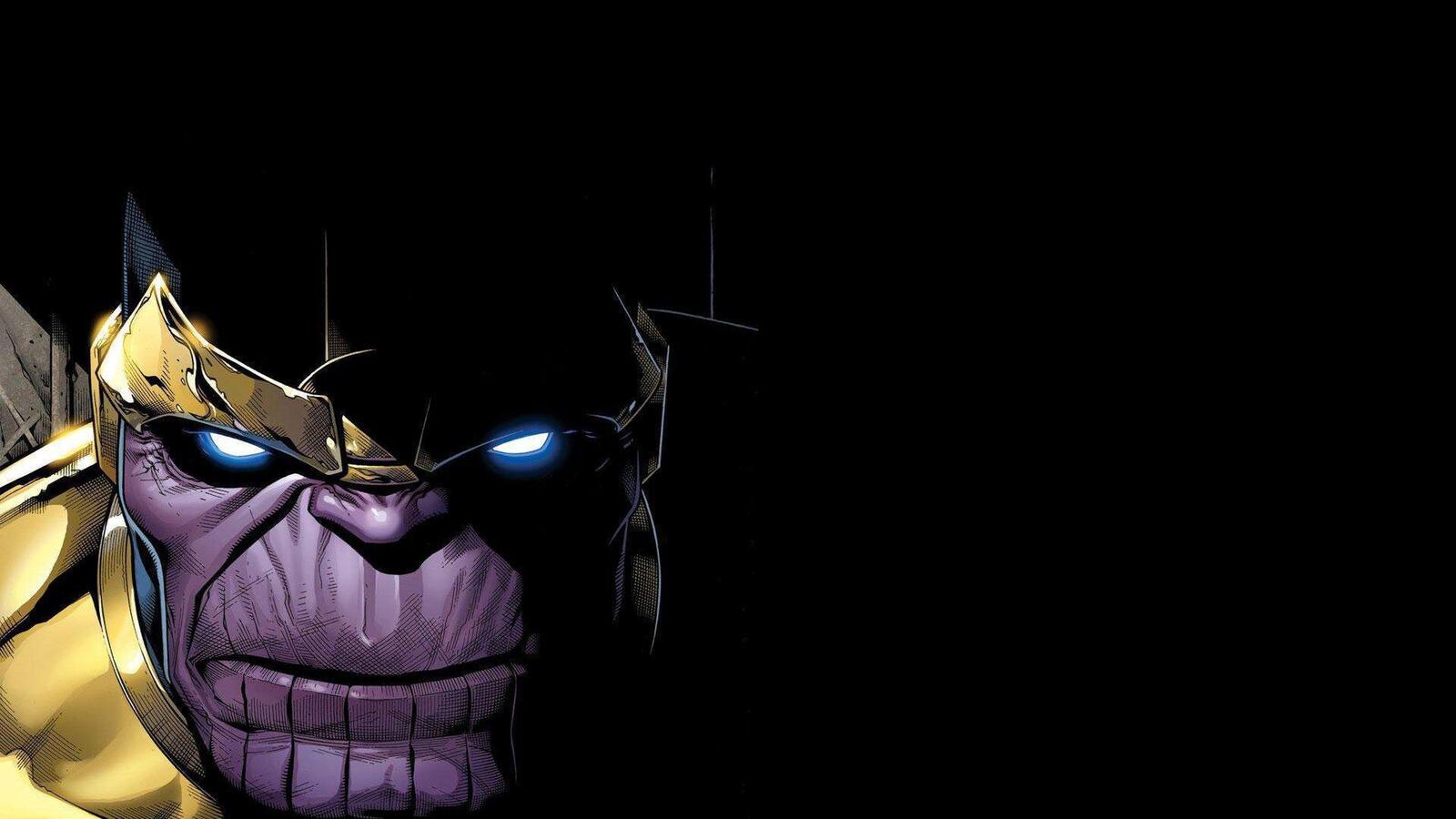 Обои Thanos герой рисунок на рабочий стол