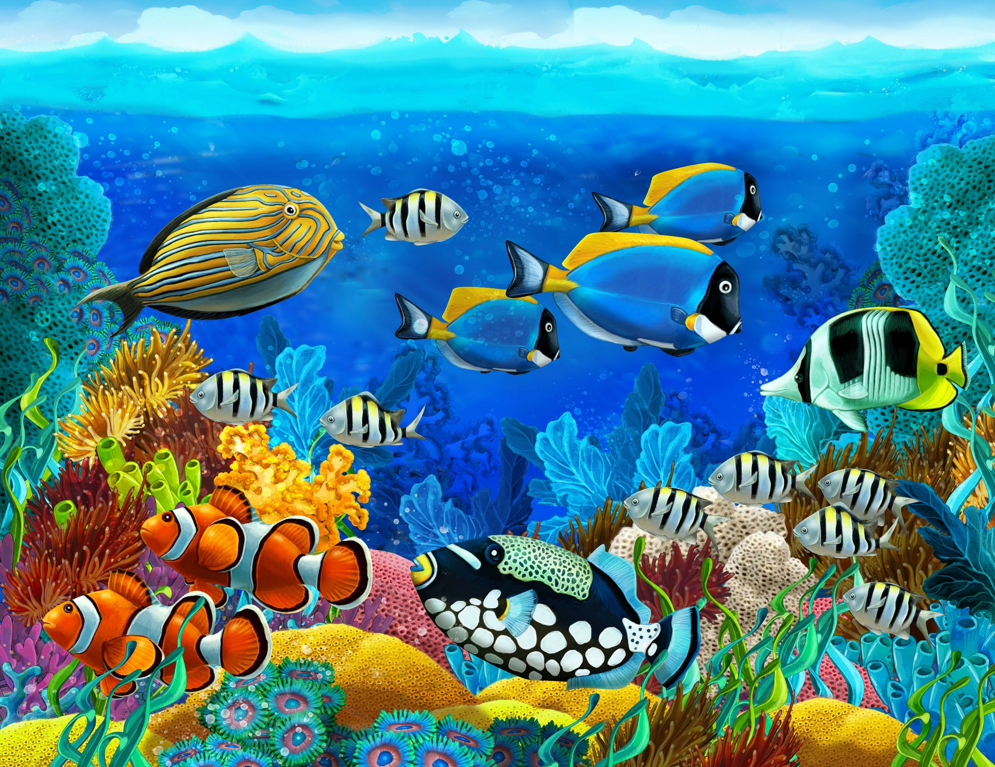 Бесплатное фото Аквариум с рыбками