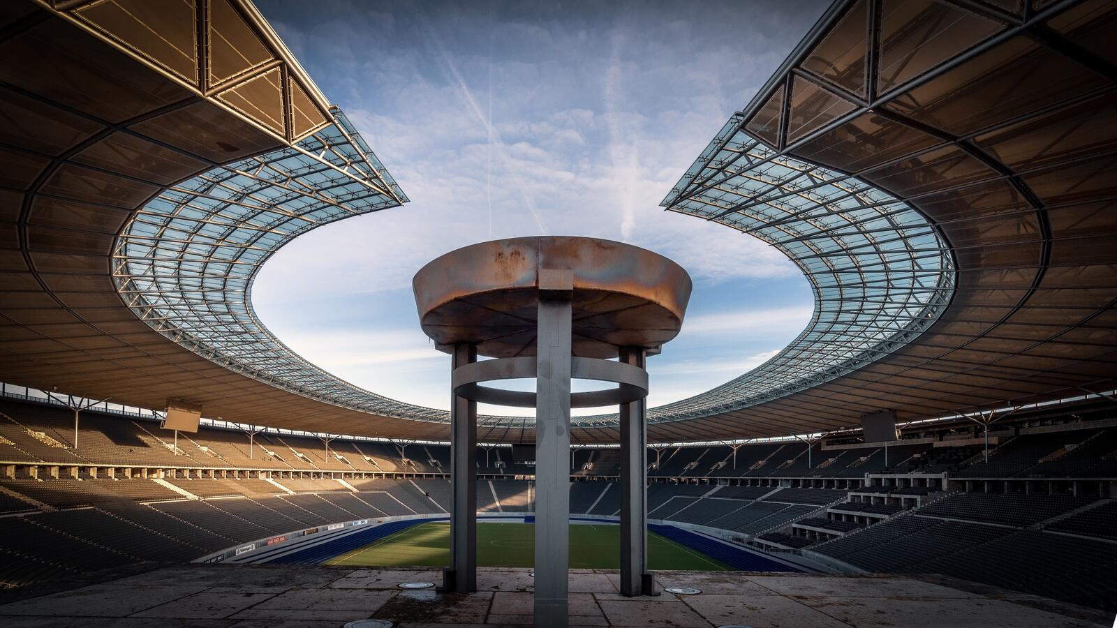 Обои футбольный стадион архитектура трава на рабочий стол