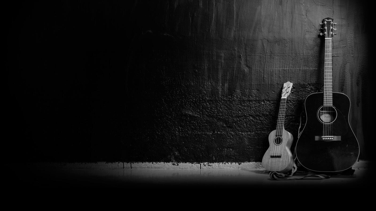 Бесплатное фото Гитара и укулеле