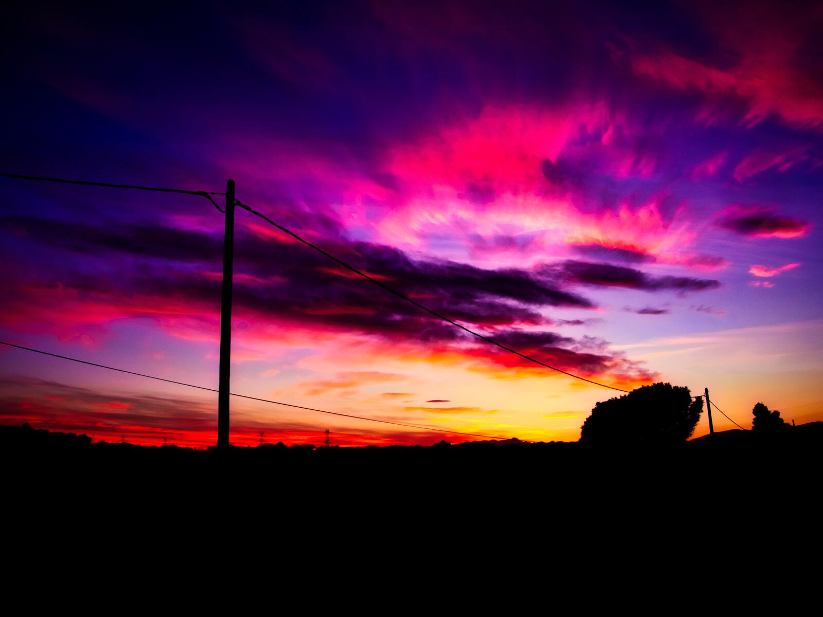 Бесплатное фото Чудесный закат солнца